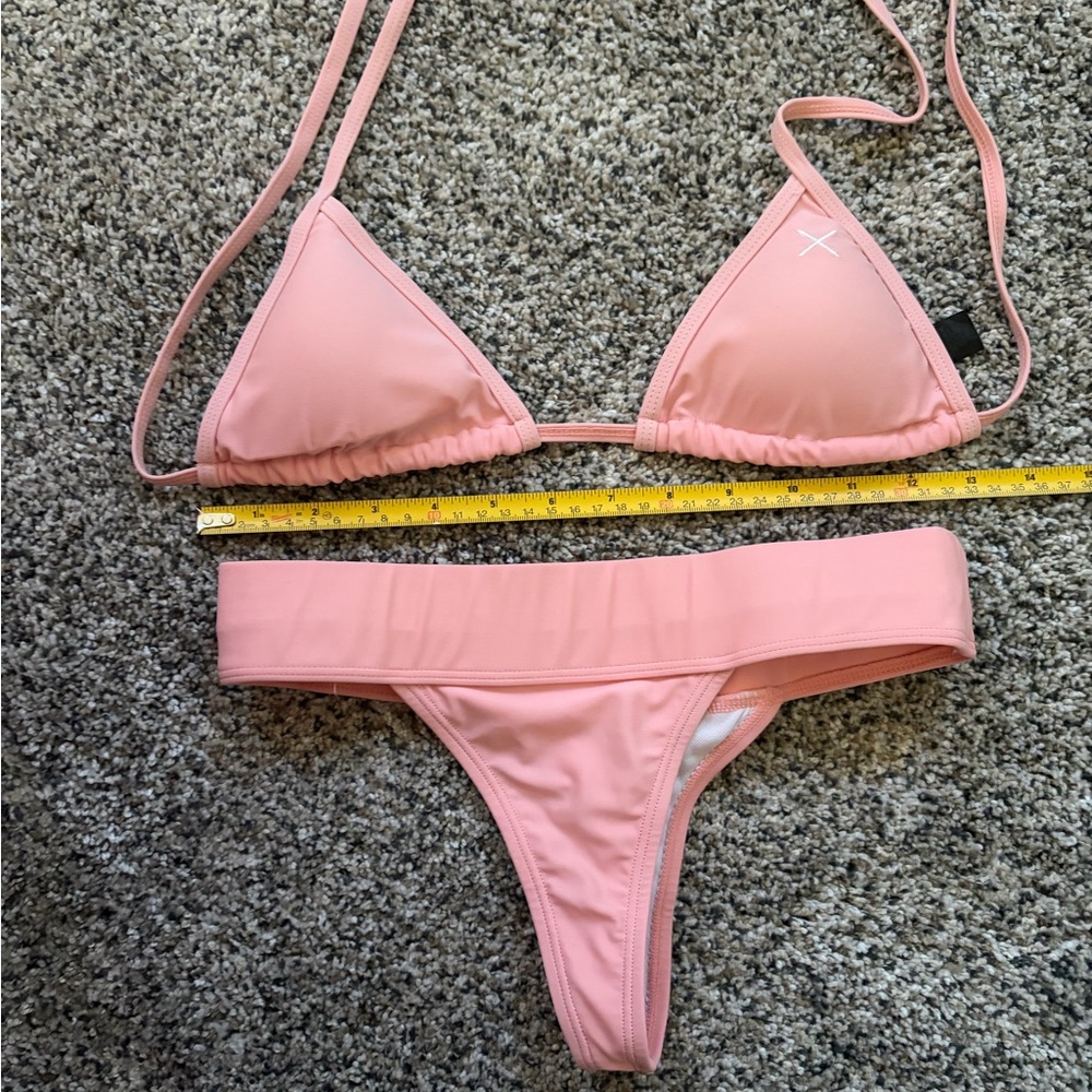 Boutine LA Soft Pink Triangle Bikini Set